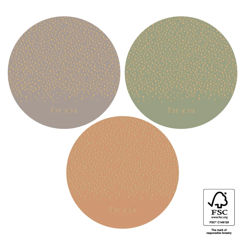 Multi - Little Dot Gold Faded Stickers (3 Stück)