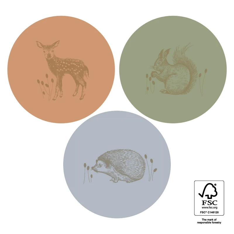 Multi - Forest Gold Faded Stickers (3 Stück)