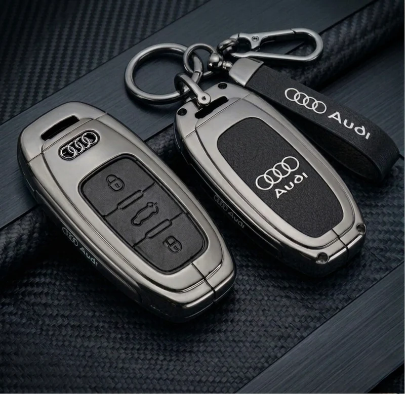 Sleutelcover met sleutelhanger – geschikt voor Audi – sleuteltype 2