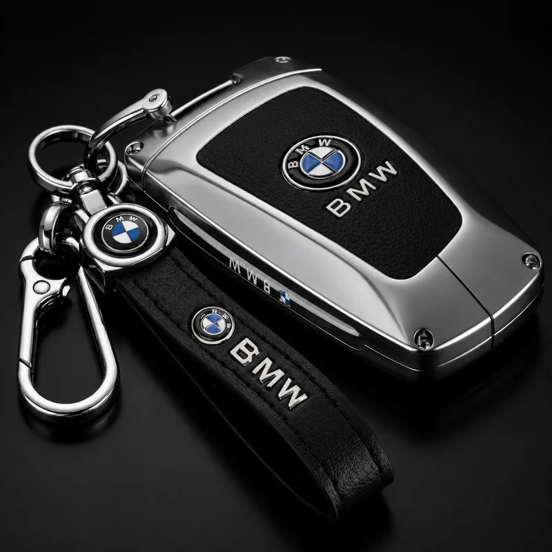 Sleutelcover met sleutelhanger – geschikt voor BMW – sleuteltype 2
