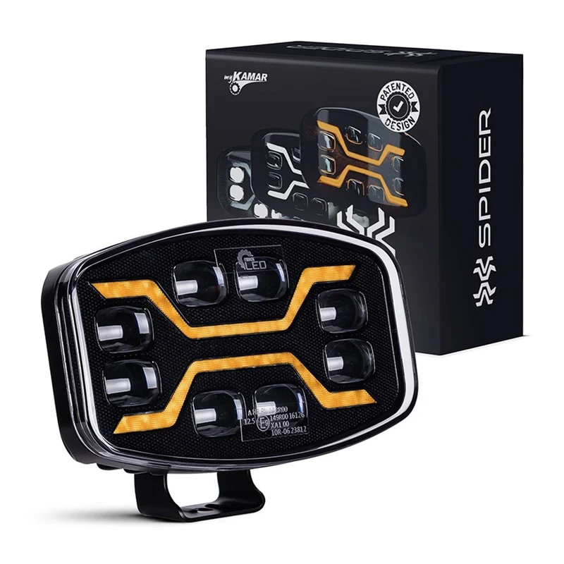KAMAR L3436 LED Fernscheinwerfer X-SPIDER 72x LED Positionslicht Warnlicht 12/24 Volt