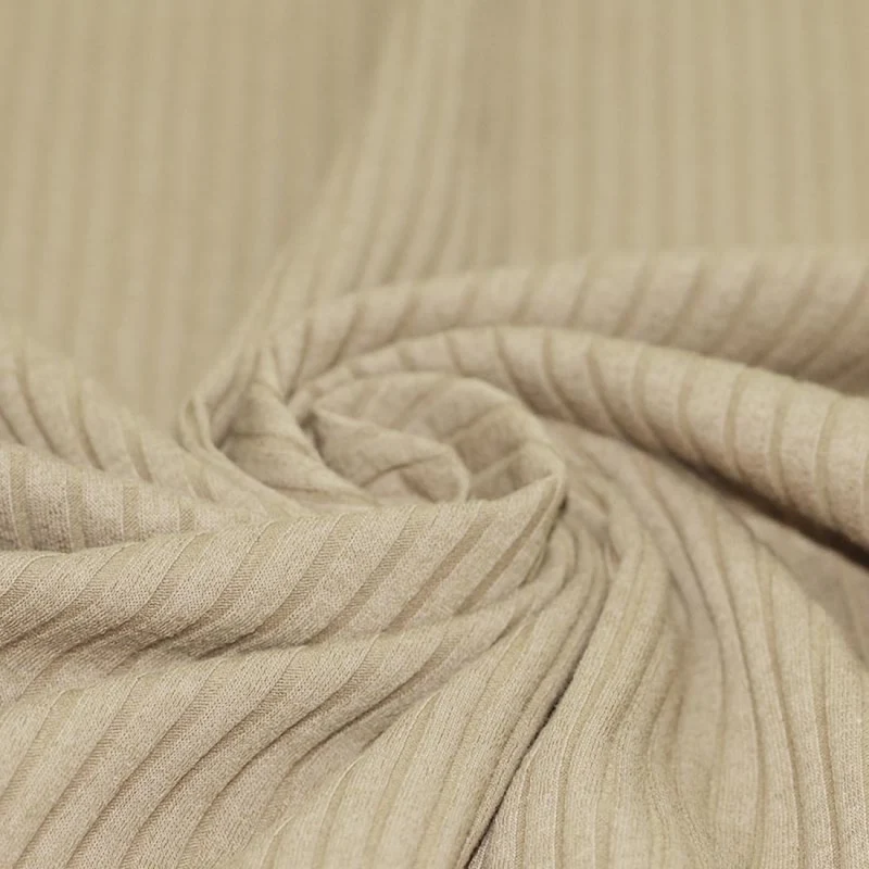 Wide Drop Needle Rib "Dark Beige“