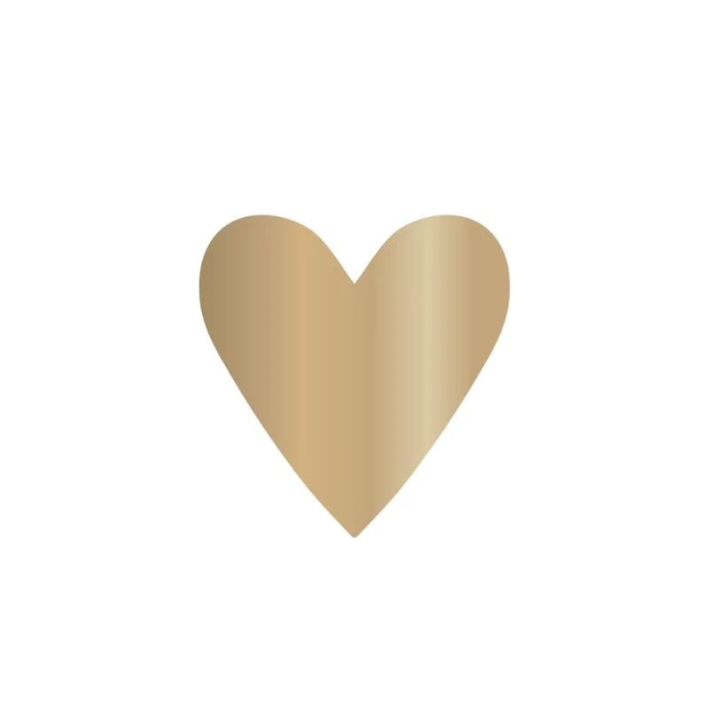 Mini Gold Heart Stickers (3 Stück)