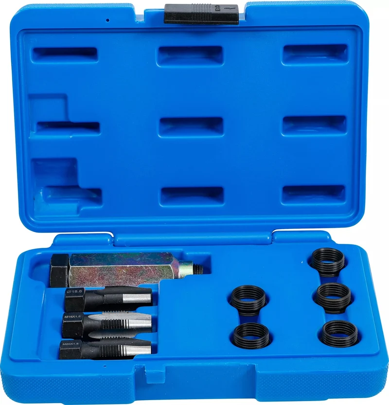 BGS 66215 Reparatursatz für Lambdasonden-Gewinde 9 teilig