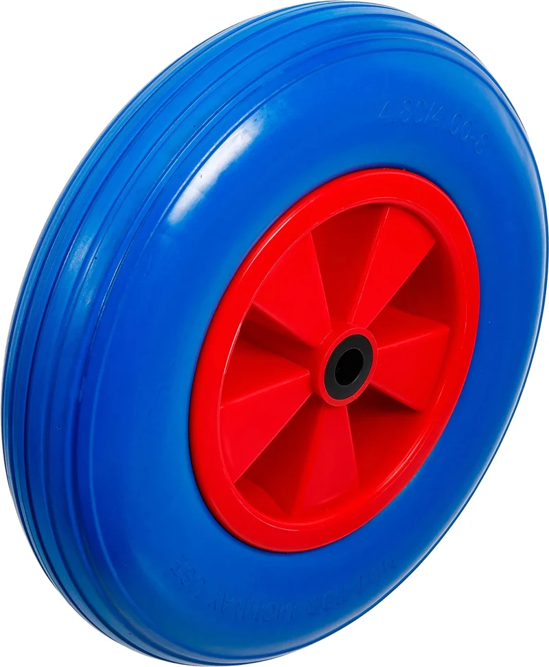 BGS DIY 80656 Schubkarrenrad PU rot / blau Ø400mm pannensicher