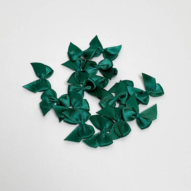 Satin Schleife "Dunkelgrün"