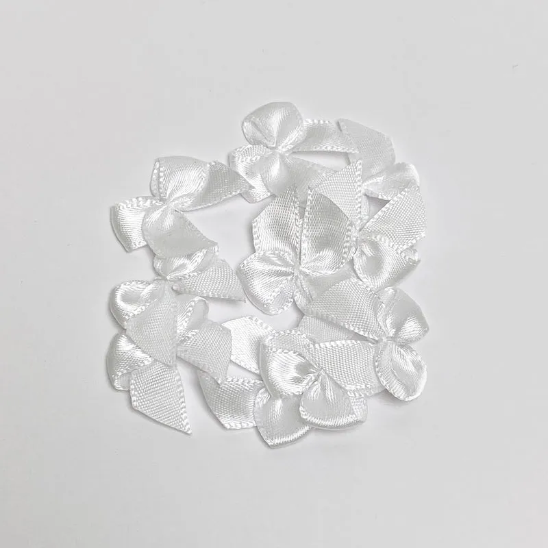 Satin Schleife "Weiss"