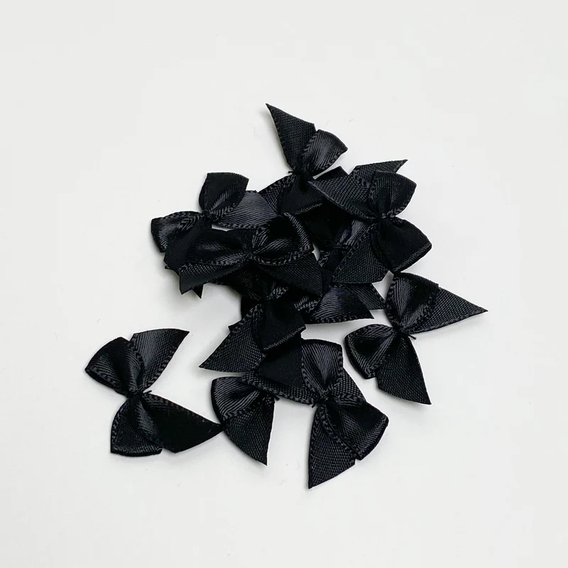Satin Schleife "Schwarz"