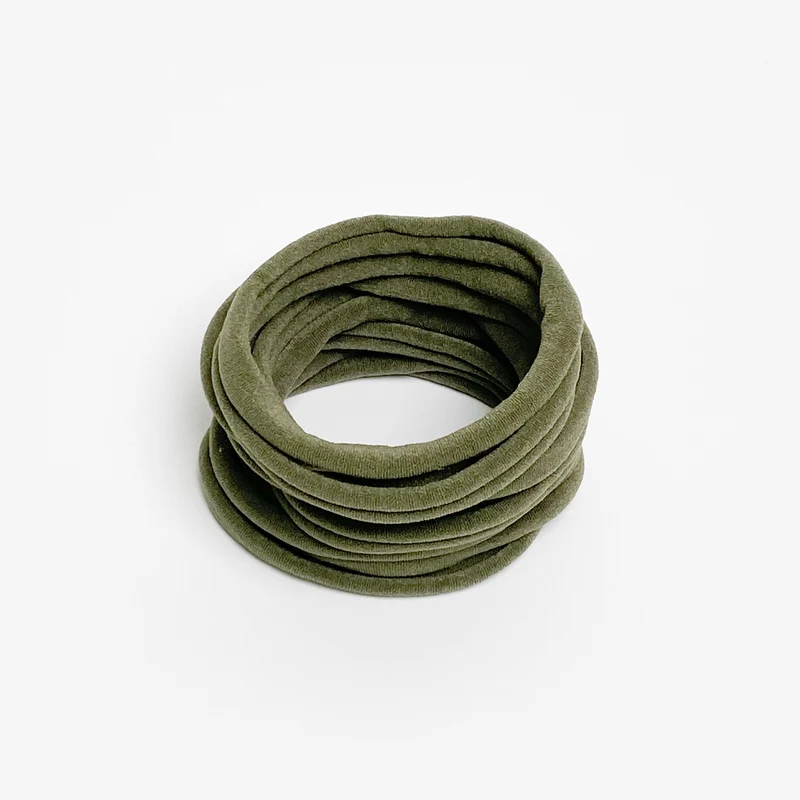 Nylon Haarband "olive”