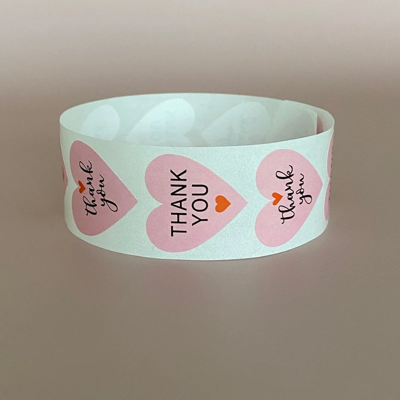 "Thank you" Herz Sticker (10 Sticker)