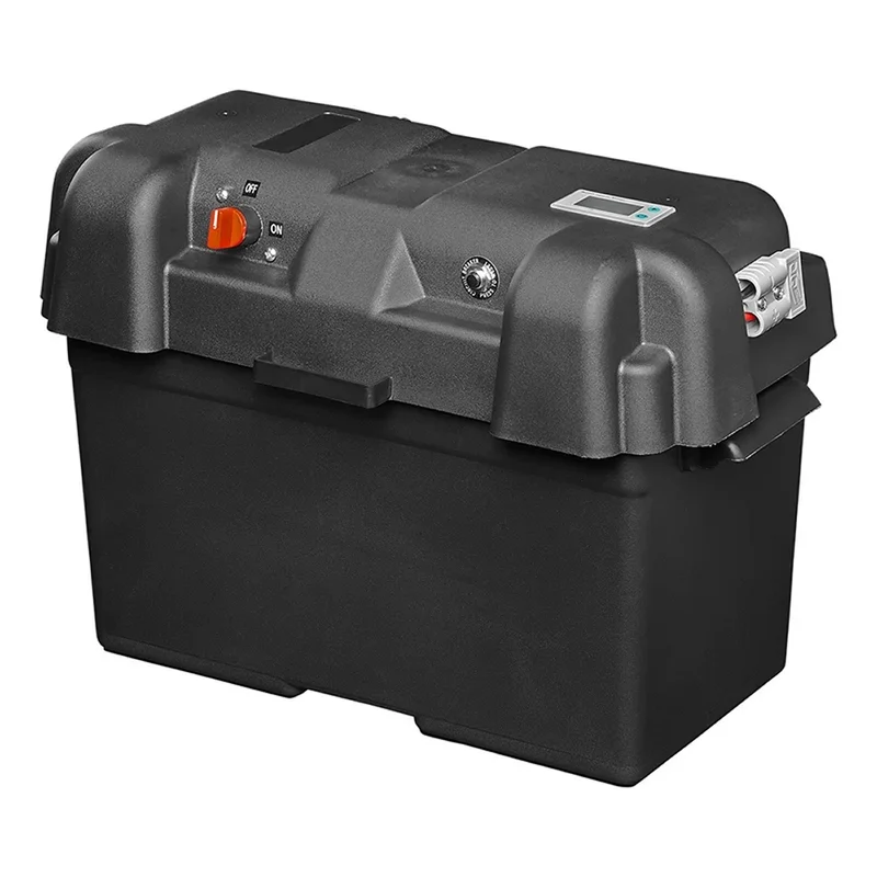 ProPlus 346984V03 Batteriebox 35x18x23cm 2 x USB 1 x 12V Steckdose Voltmeter 2 x Anderson Stecker