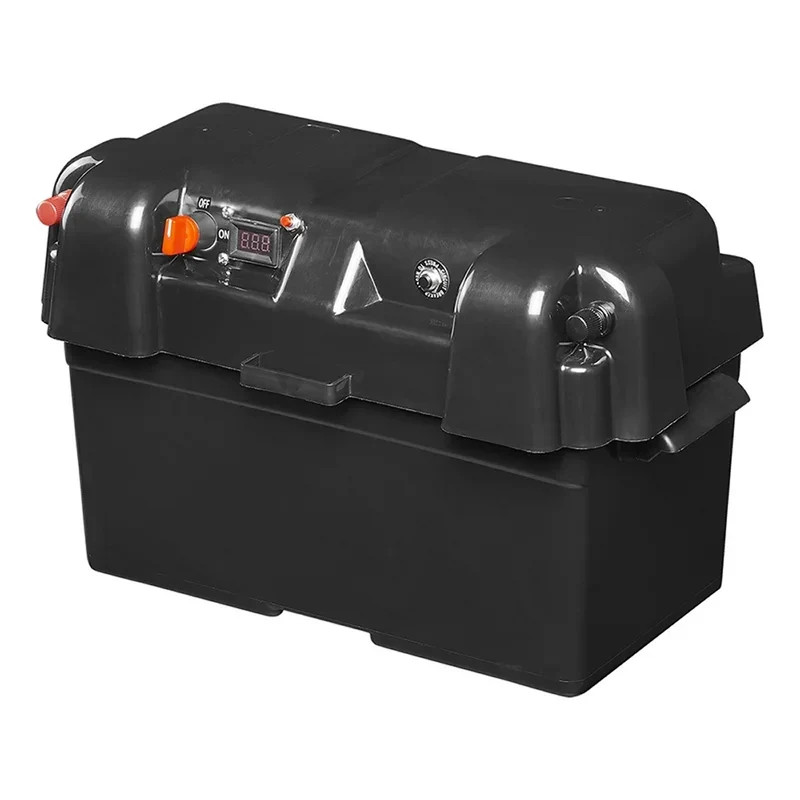 ProPlus 346984V02 Batteriebox 35x18x20cm 2 x USB - 1 x 12V Steckdose Voltmeter