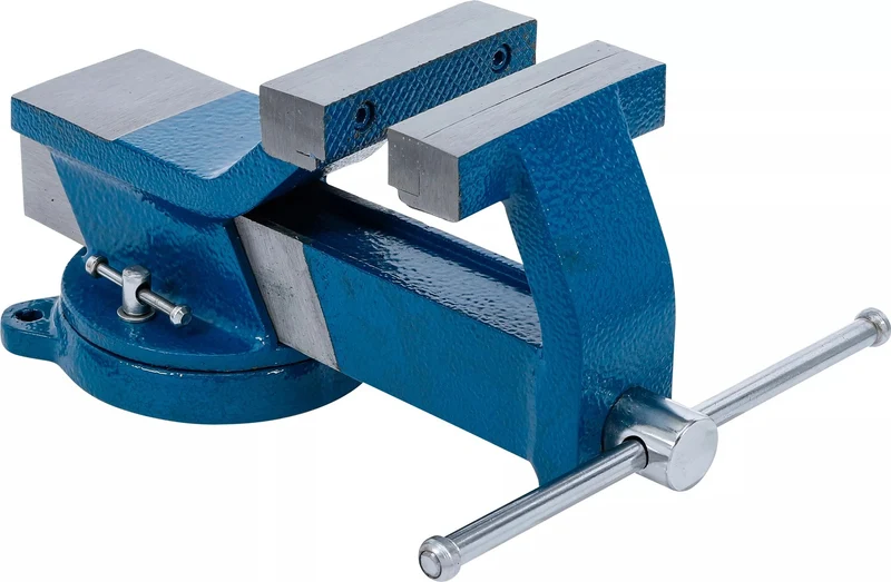 BGS 58110 Stahl Schraubstock geschmiedet mit 100mm Spannbacken 360° drehbar
