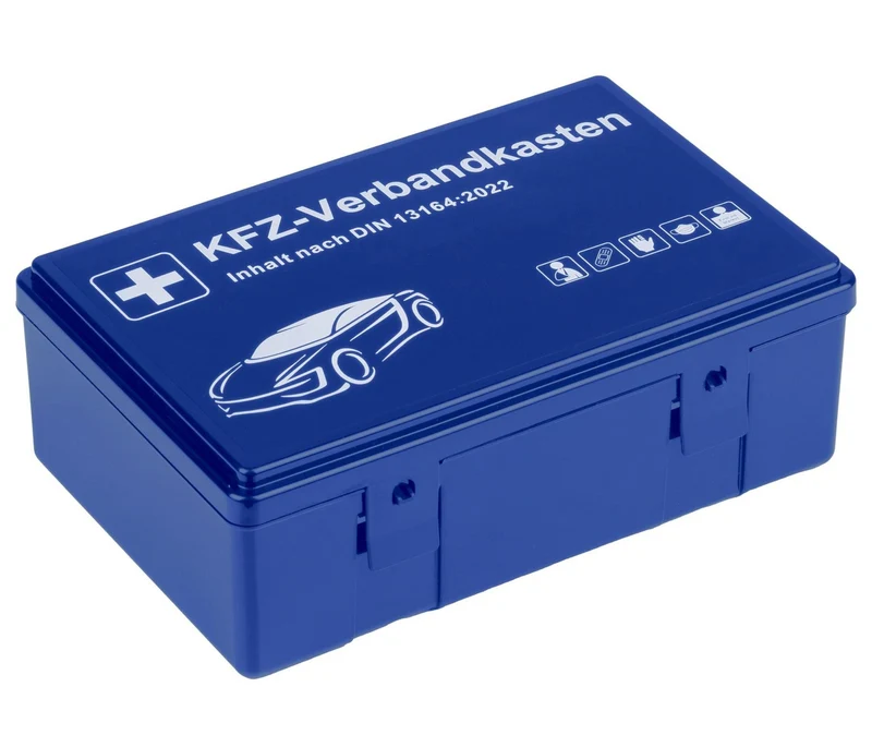Haushalt International 95248 KFZ Verbandkasten Erste-Hilfe Koffer im blauem Koffer