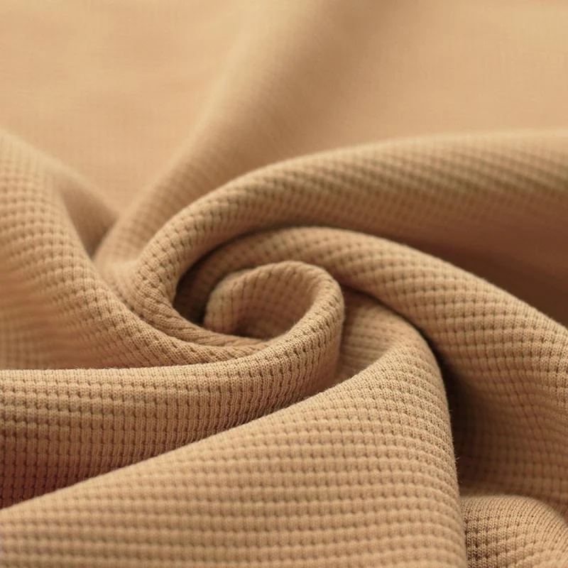 Waffle Knit Jersey “Kamel”