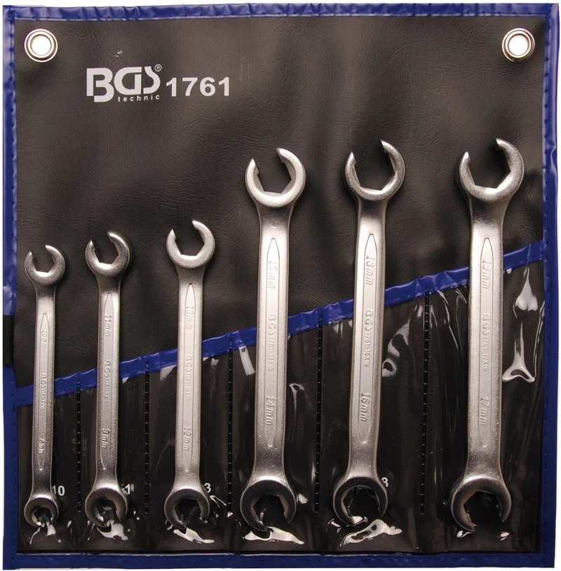 BGS 1761 Satz Offene Doppelringschlüssel SW 8 x 10 - 17 x 19mm 6 teilig