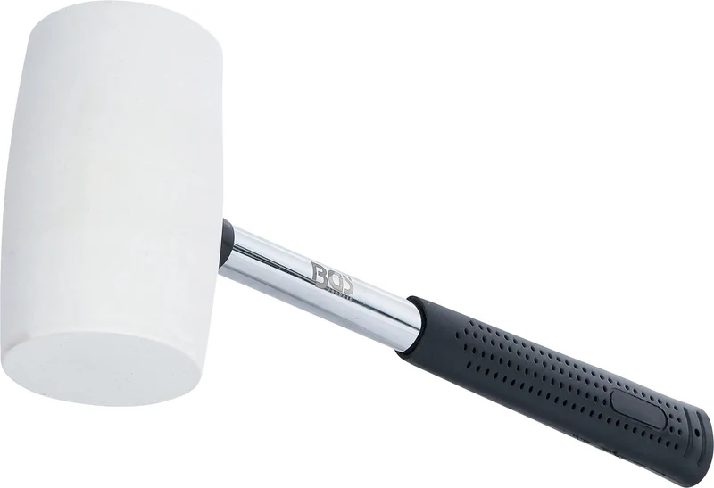 BGS 70141 Gummihammer Metallstiel weißer Kopf Ø 64mm 750g Ausbeulhammer