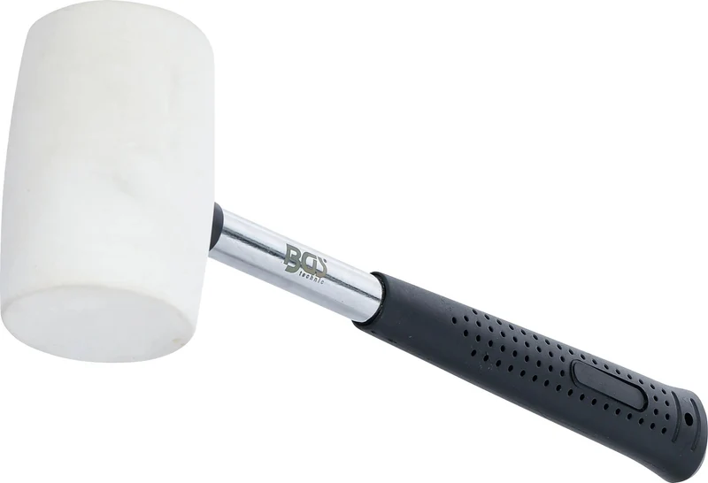 BGS 70139 Gummihammer Metallstiel weißer Kopf Ø 48mm 250g Ausbeulhammer