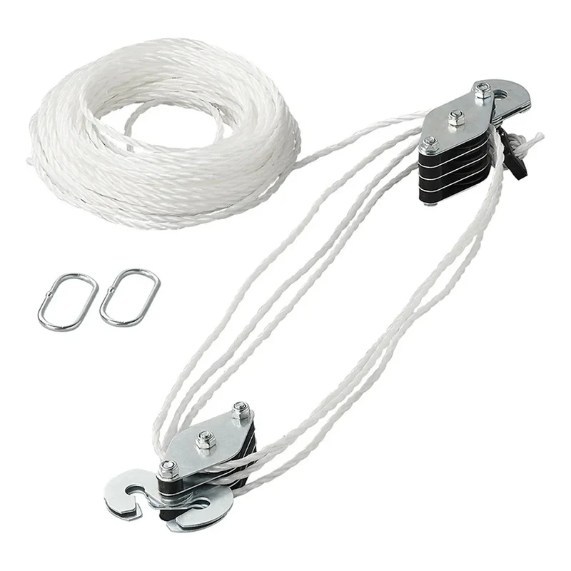 ProPlus 345007 Flaschenzug mit 20 Meter Nylonseil Seilzug