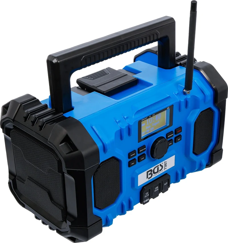 BGS 7387 Akku DAB Radio Hybrid 18 Volt und 230 Volt ohne Akku Werkstattradio