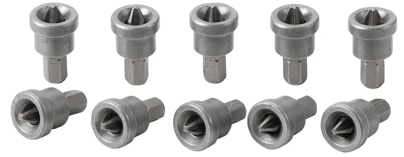 BGS DIY 50408 Satz Bits mit Tiefenstopp Kreuzschlitz PH2 für Gipskartonplatten Antrieb 6,3mm (1/4") 10 teilig