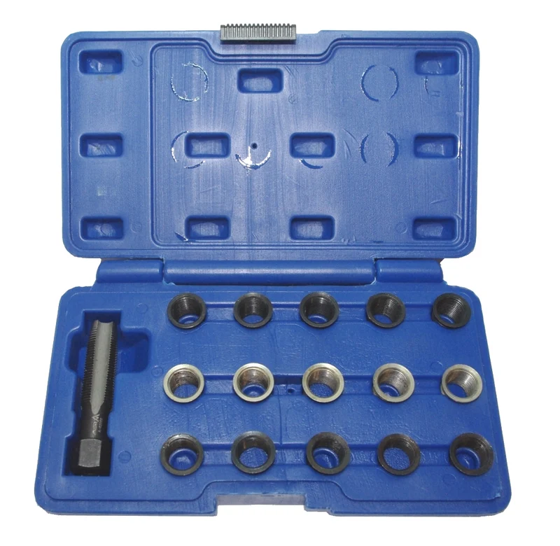 ASTA A-62269 Satz Zündkerzengewinde Reparatur M14x1,25mm mit 15 Einsätze + Schneider