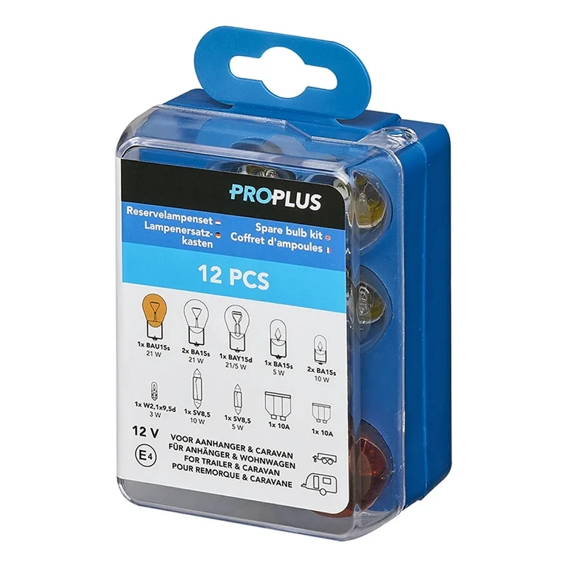 ProPlus 410065 Lampenersatzkasten für Anhänger & Wohnwagen 12 teilig