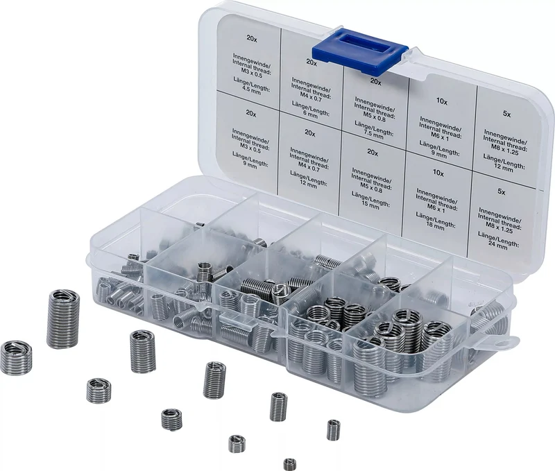 BGS 74506 Satz Gewinde Reparatur Sortiment Edelstahl 150 teilig