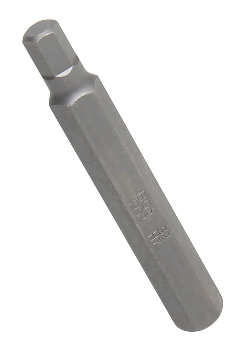 BGS 4962 Bit Nuss Stecknuss Innensechskant 7mm HX7 Länge 75mm Antrieb Außensechskant 10mm (3/8")