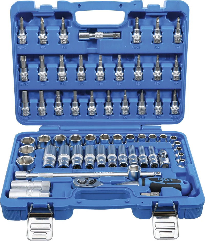 BGS 2218 Satz Steckschlüssel Sechskant Antrieb 10mm (3/8") 61 teilig
