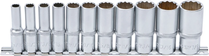 BGS 6859 Satz ZOLL Nüsse Profil Zwölfkant tief Antrieb 10mm (3/8") 11 teilig