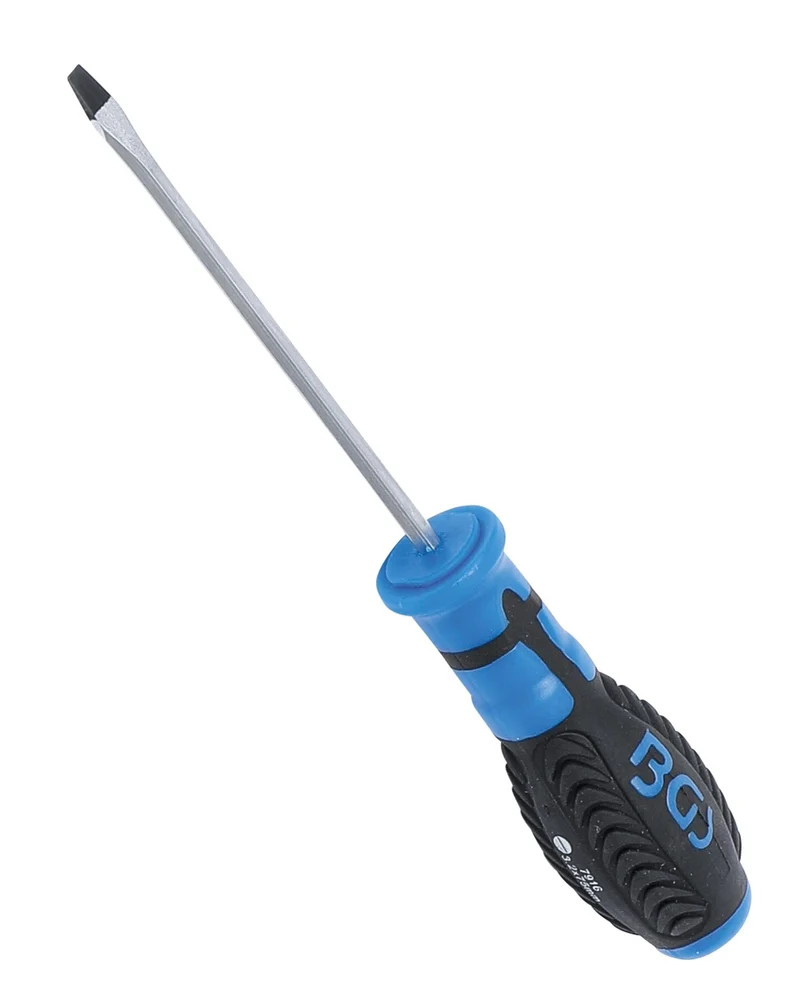 BGS 7916 Schraubendreher mit Außensechskant Abtrieb Schlitz 3,2mm Klingenlänge 75mm