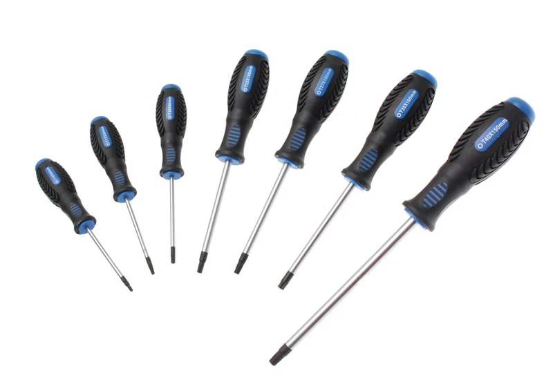 BGS 7841 Satz Schraubendreher T-Profil (für Torx) T10 - T40 mit Bohrung 7 teilig