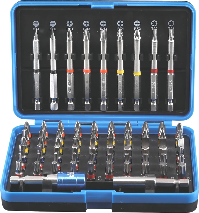 BGS 4815 COLOR Bitsatz / Bitsortiment 71 teilig PH PZ Kreuz Schlitz Torx 6-Kant
