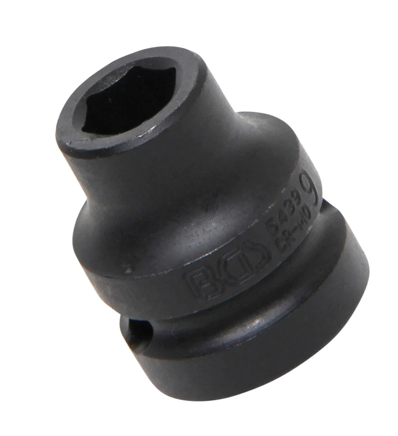 BGS 5439 Impact Nuss / Krafteinsatz Sechskant SW 9mm Antrieb 12,5mm (1/2") für Schlagschrauber geeignet