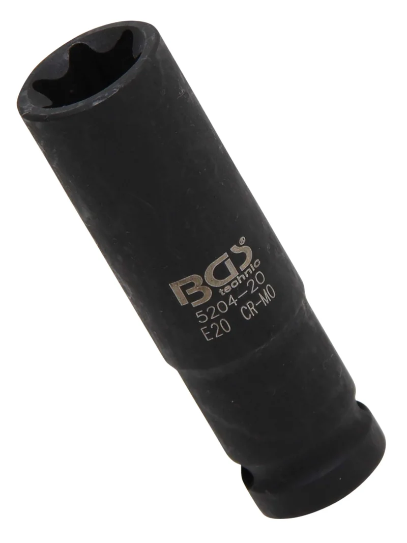 BGS 5204-20 Impact Nuss / Krafteinsatz E-Profil tief SW E20 Antrieb 12,5mm (1/2") für Schlagschrauber geeignet