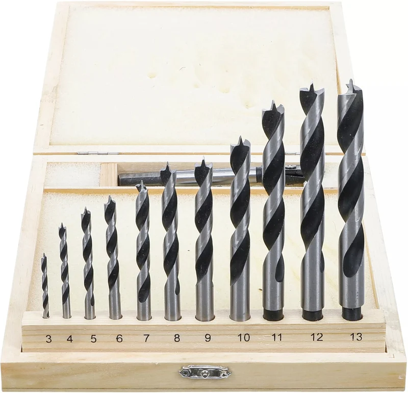 BGS 50403 Satz Holzbohrer und Zentrumbohrer 14 teilig