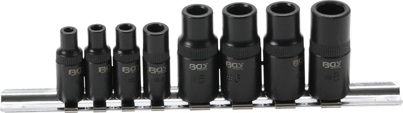 BGS 9771 Satz Aufnahmen für Gewindebohrer 6,3mm (1/4") & 10mm (3/8") 8 teilig