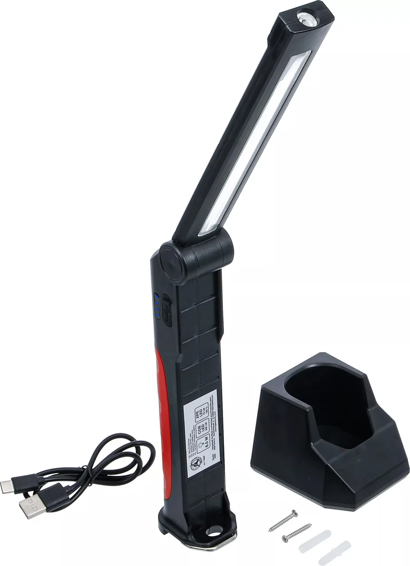 BGS DIY 74636 Akku Knicklampe mit COB-LED 6,5W mit Ladestation