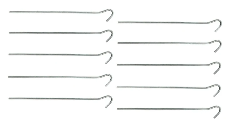 ProPlus 364684S Zelthering 22cm Metall mit offener Öse 10 Stück Zelt Zubehör