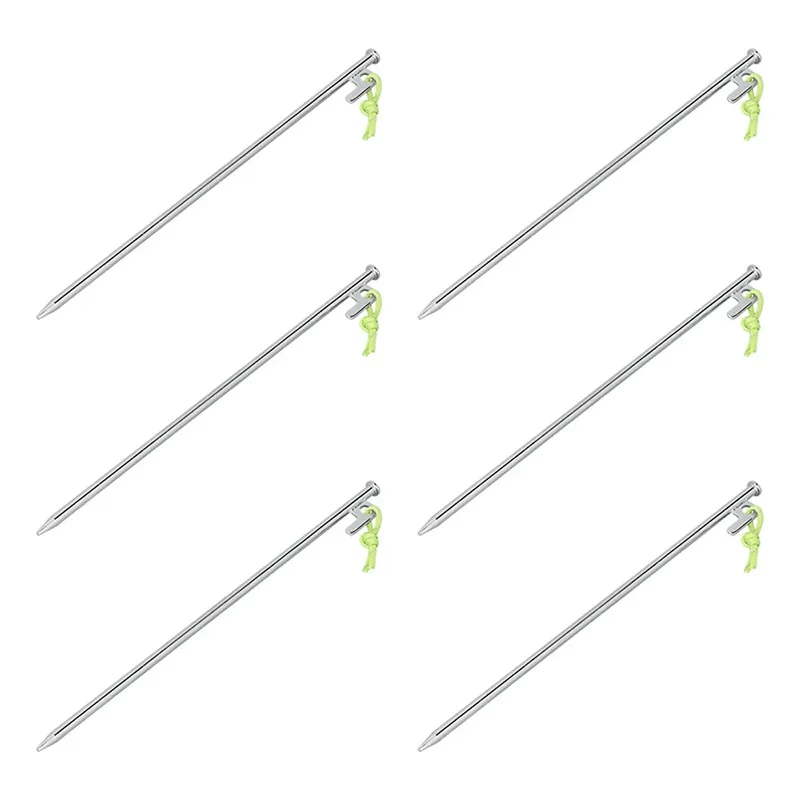 ProPlus 364662V02S 6 Stück Felsbodenheringe 40cm Verzinkter Stahl mit P-Haken Heavy Duty