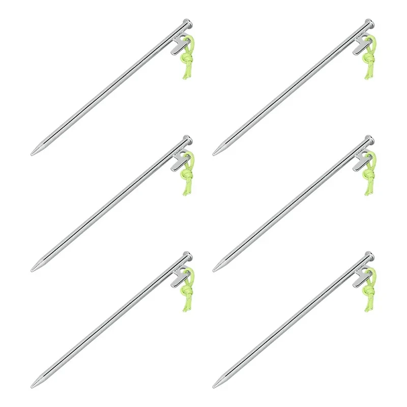 ProPlus 364662V01S 6 Stück Felsbodenheringe 30cm Verzinkter Stahl mit P-Haken Heavy Duty