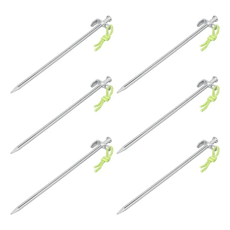 ProPlus 364661V01S 6 Stück Felsbodenheringe 30cm Verzinkter Stahl mit L-Haken Heavy Duty