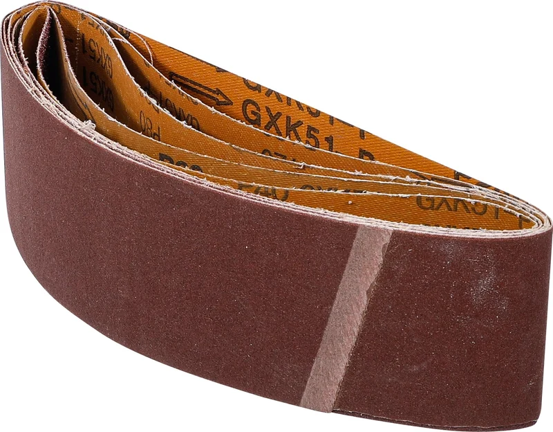 BGS DIY 80822 Satz Schleifband für Bandschleifer 75 x 533mm K 40 - 60 - 80 - 120 - 240 5 teilig