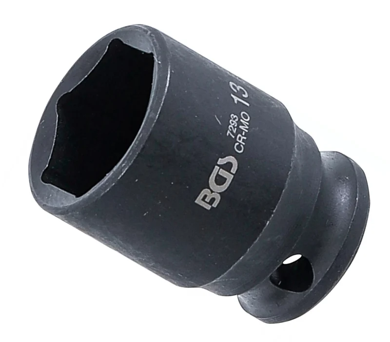 BGS 7293 Kraft Steckschlüsseleinsatz Sechskant Antrieb 6,3mm (1/4") SW 13mm