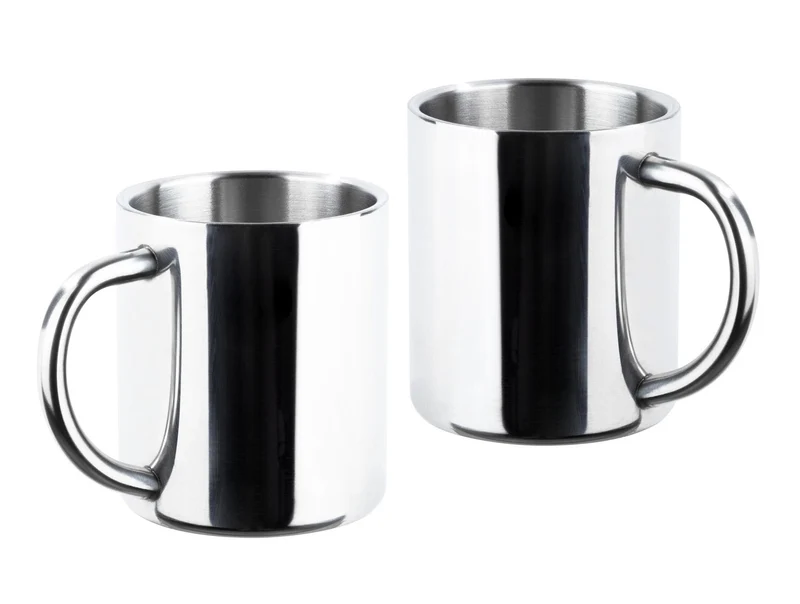 Haushalt International 16261 2 Stück Edelstahl Thermo Trinkbecher doppelwandig 200ml