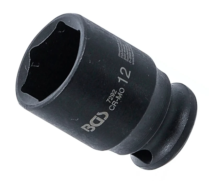 BGS 7292 Kraft Steckschlüsseleinsatz Sechskant Antrieb 6,3mm (1/4") SW 12mm