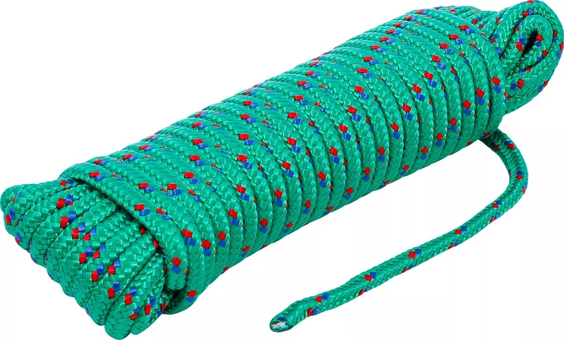 BGS DIY 80806 Kunststoffseil Allzweckseil Länge 10 Meter Ø6mm grün