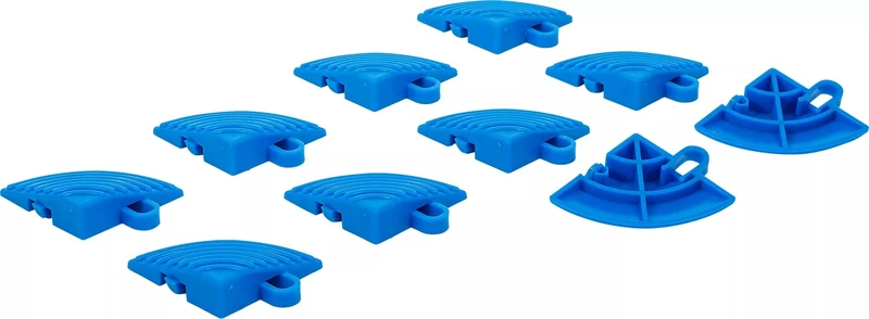 BGS 74548 Satz Kunststoff Fliesen Eckelemente Klick-System 57x57x18mm 10 teilig