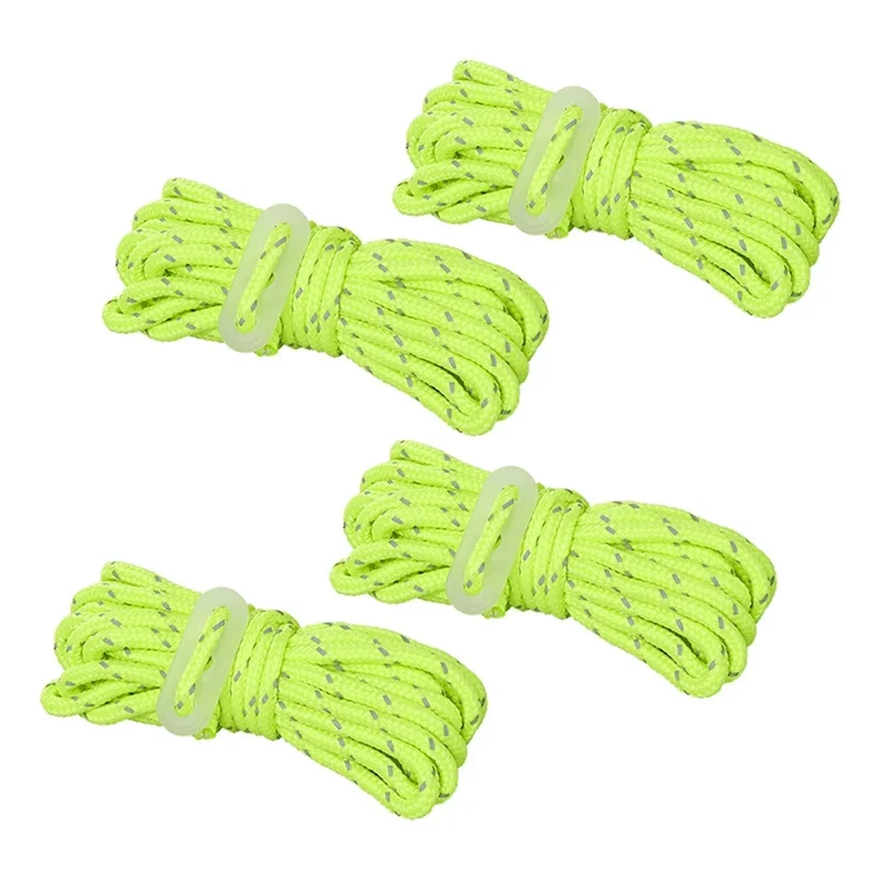 ProPlus 361802 Satz Abspannseile fluoreszierend leuchtend 4 teilig